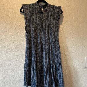 Anthropologie Patterned High Neck Dress